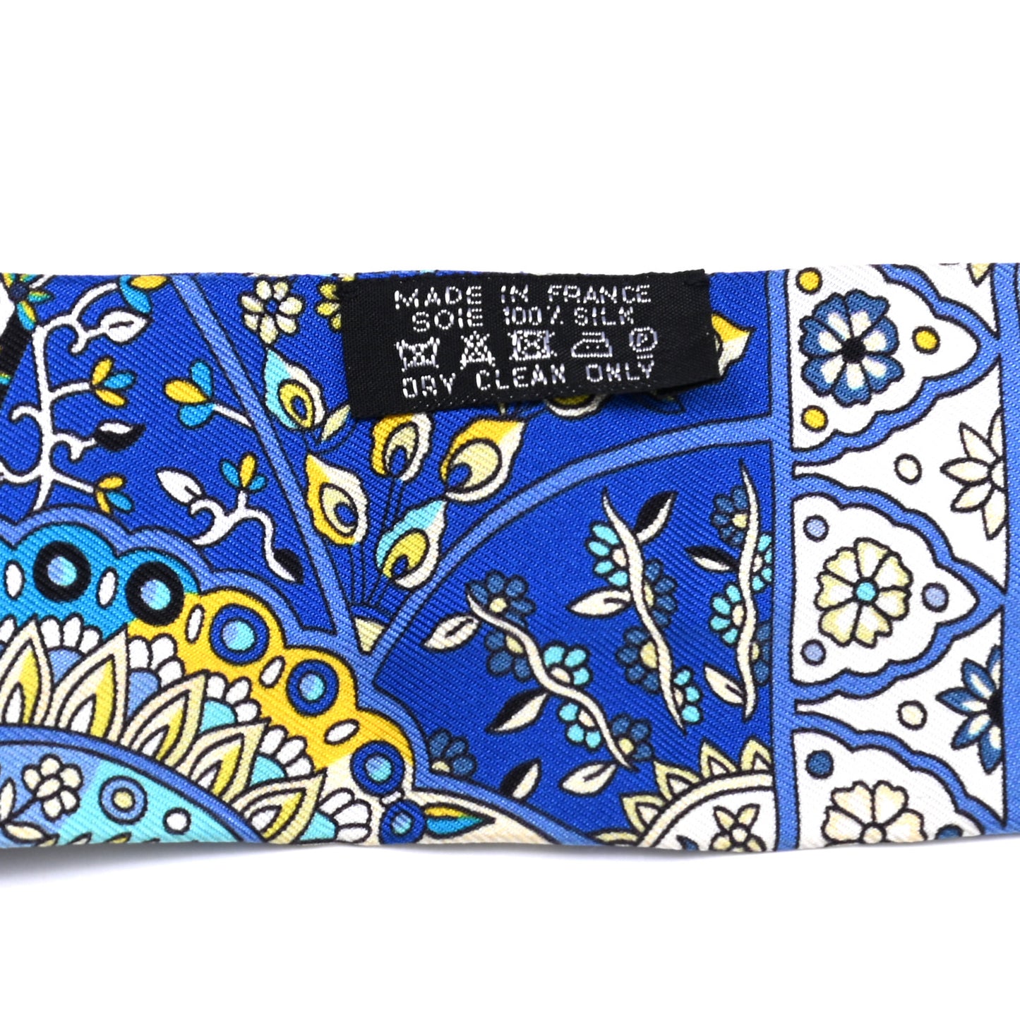 Silk Au Pays Des Oiseaux Fleurs Twilly Bleu Dur Jaune Vif Turquosie