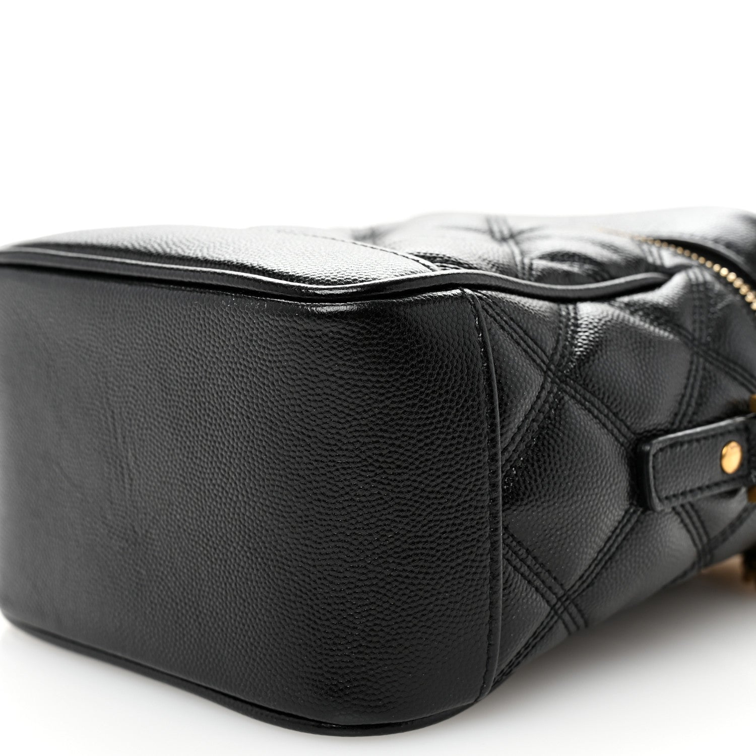 Saint Laurent Grain de Poudre Quilted 80's Vanity Bag Black 10 of 11