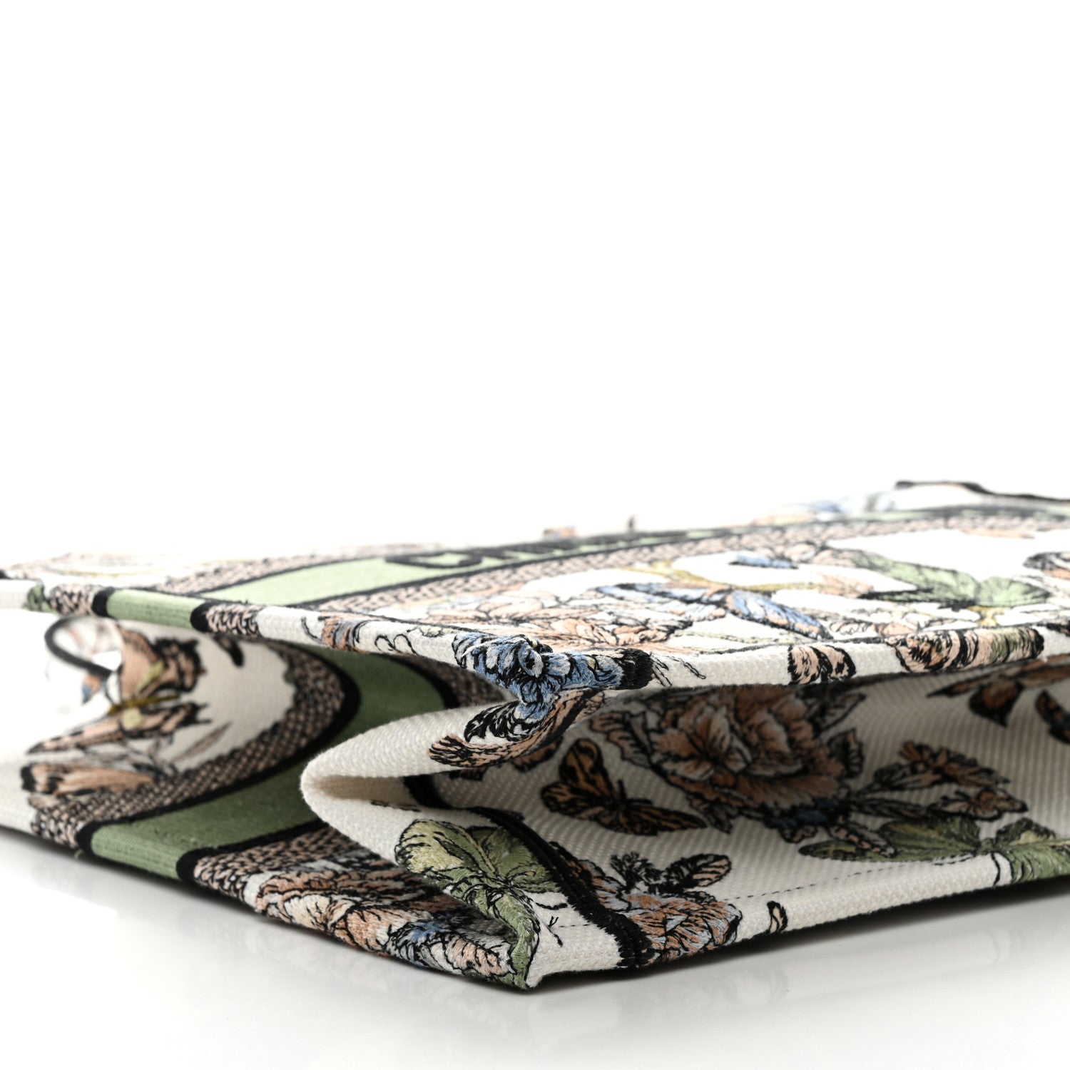 Christian Dior Canvas Embroidered Toile de Jouy Mexico Medium Book Tote White Multicolor 9 of 10
