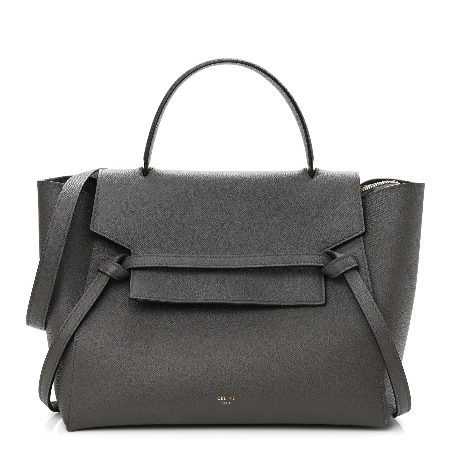 Celine Grained Calfskin Mini Belt Bag Grey 1 of 12