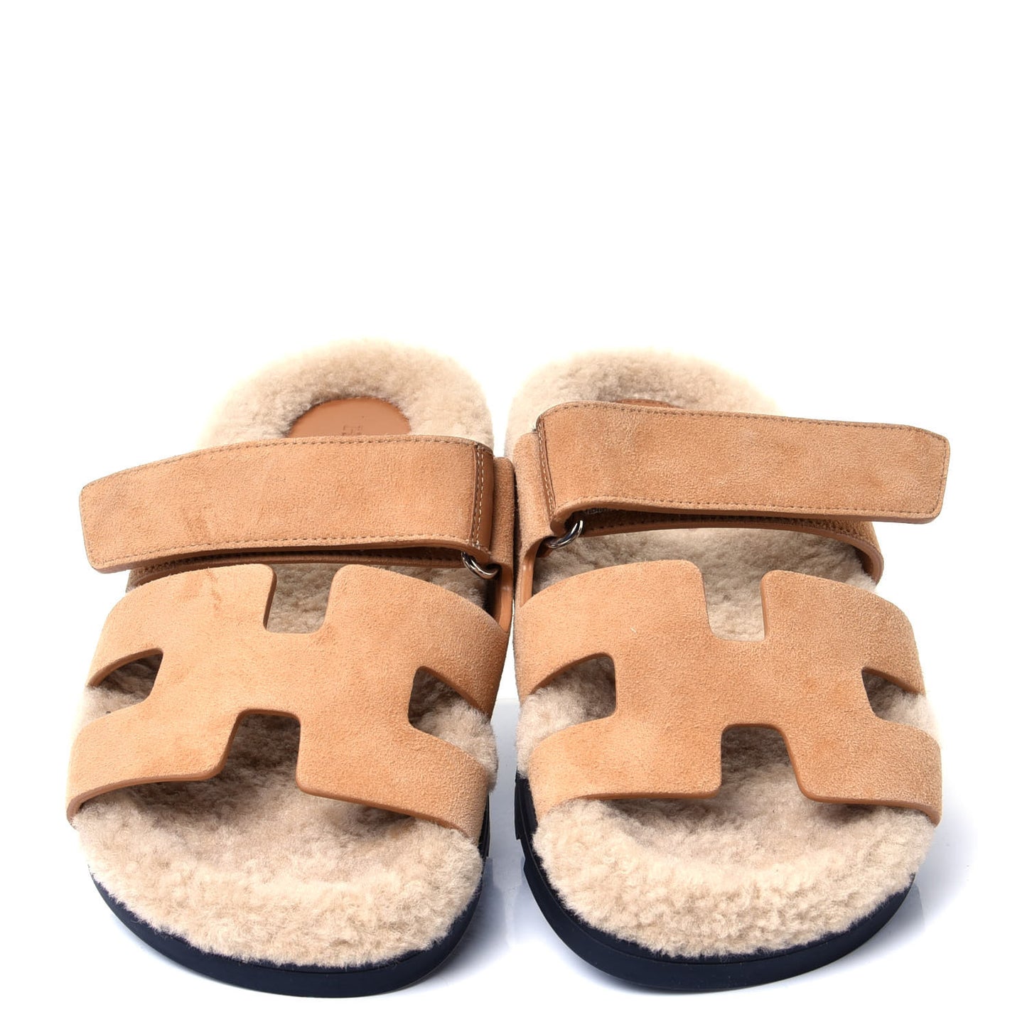 Suede Goatskin Woolskin Womens Chypre Sandals 36 Golden Beige