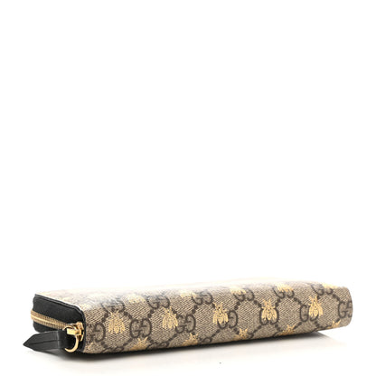 Gucci GG Supreme Monogram Bees Zip Around Wallet 4 of 9