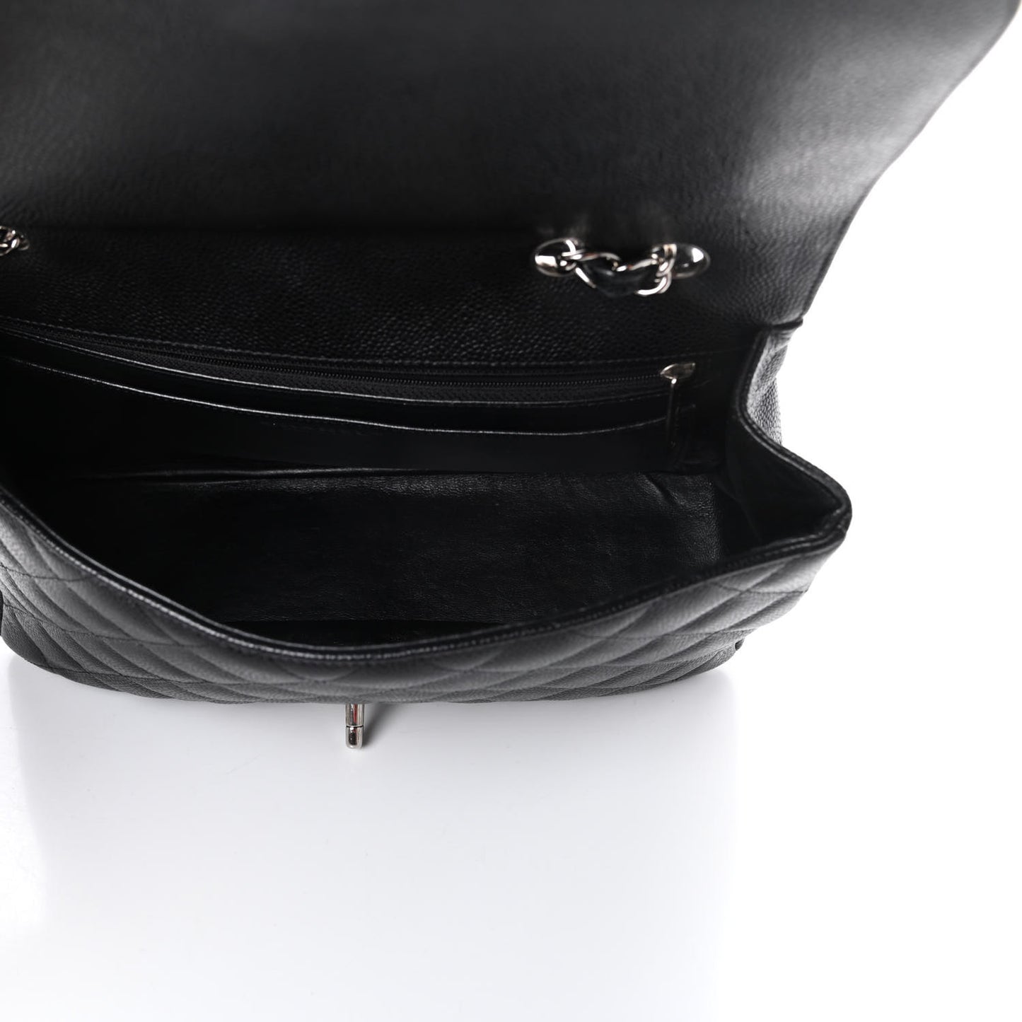 Caviar Quilted Jumbo Single Flap Black