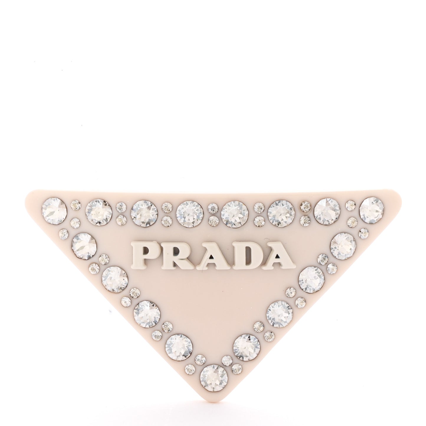 Plexiglass Crystal Hair Clip Ivory