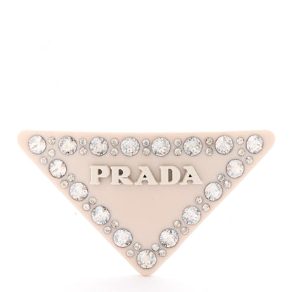 Prada Plexiglass Crystal Hair Clip Ivory 1 of 3