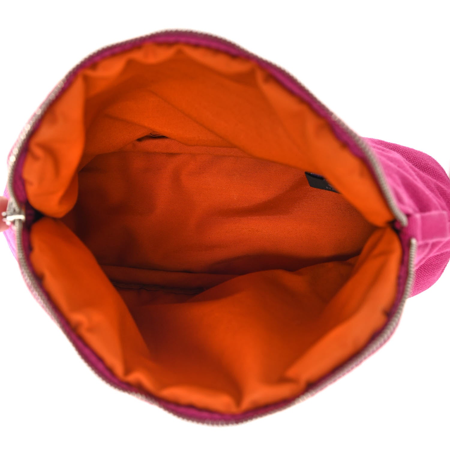 Hermes Cotton Canvas Mini Bolide Travel Cosmetic Pouch Hibiscus 5 of 10