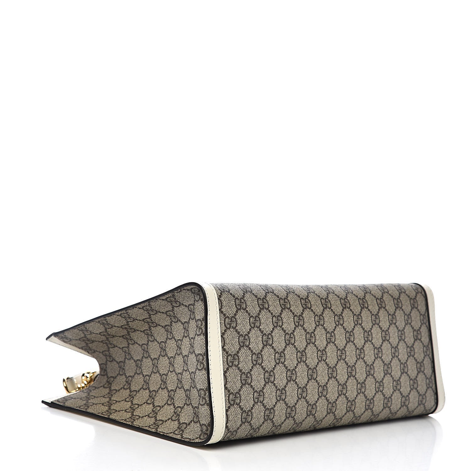 Gucci GG Supreme Monogram Medium Padlock Tote White 4 of 10