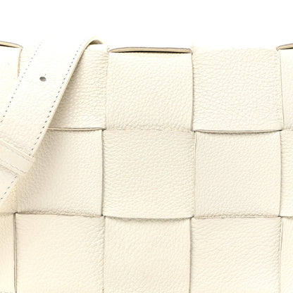Bottega Veneta Grained Calfskin Maxi Intrecciato Cassette Crossbody Bag White 7 of 9