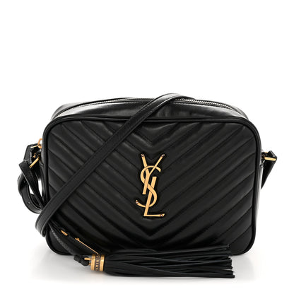 Saint Laurent Calfskin Matelasse Monogram Lou Camera Bag Black 1 of 13
