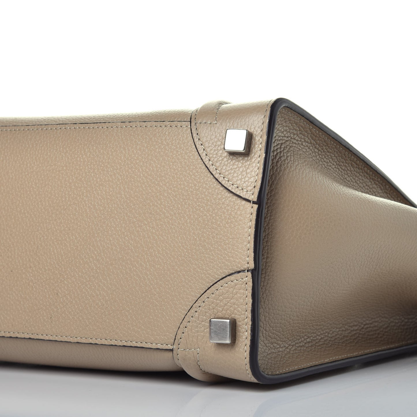 Drummed Calfskin Micro Luggage Dune