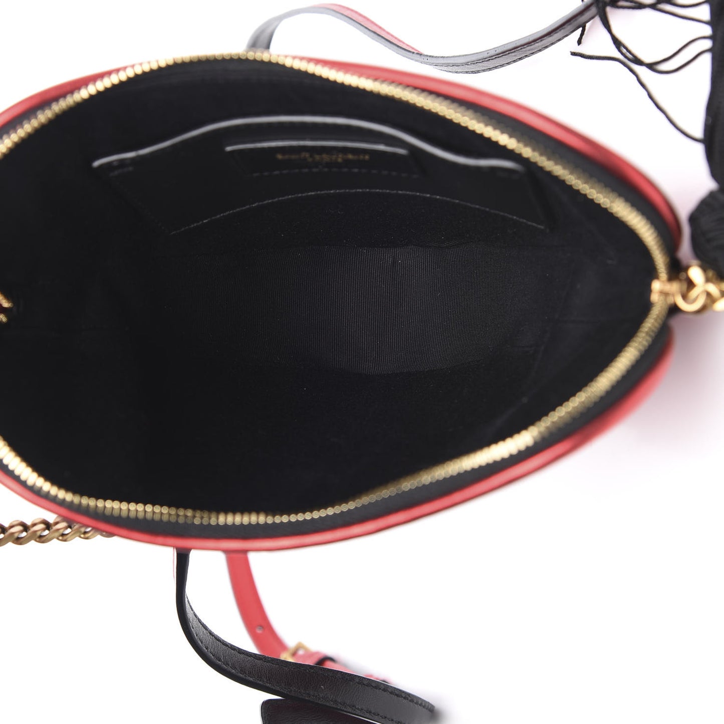 Metallic Calfskin Heart Monogram Crossbody Black Rouge