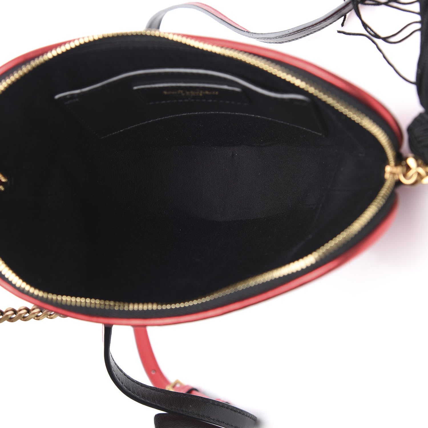 Saint Laurent Metallic Calfskin Heart Monogram Crossbody Black Rouge 5 of 11