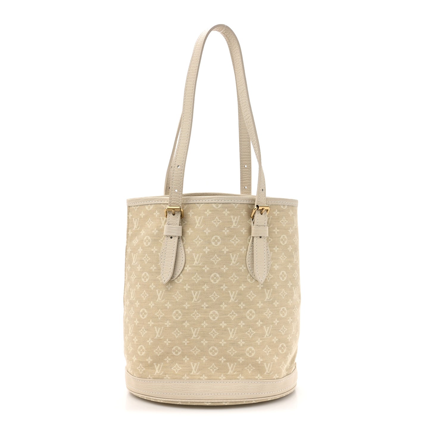 Mini Lin Monogram Bucket Bag Dune
