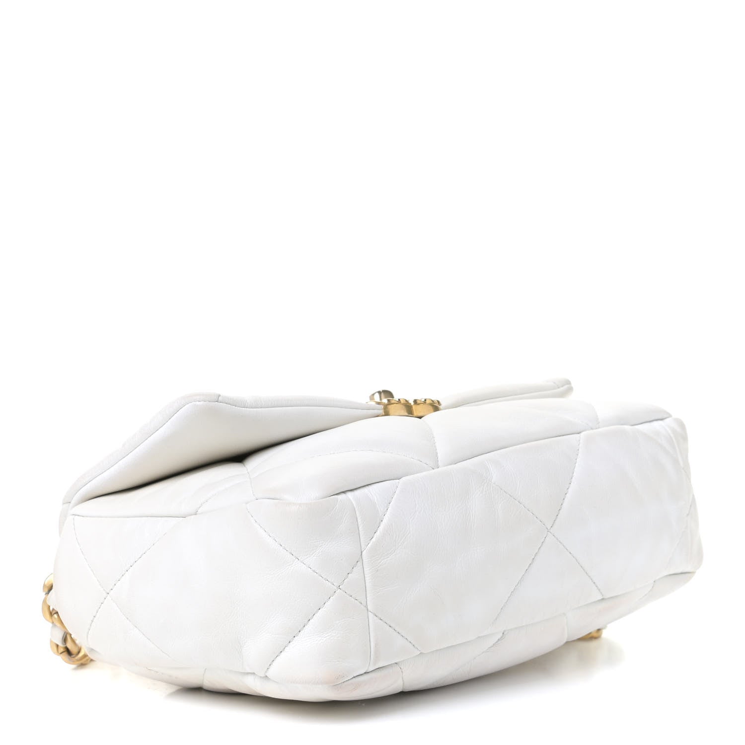 Chanel Goatskin Quilted Medium Chanel 19 Flap White 4 of 15