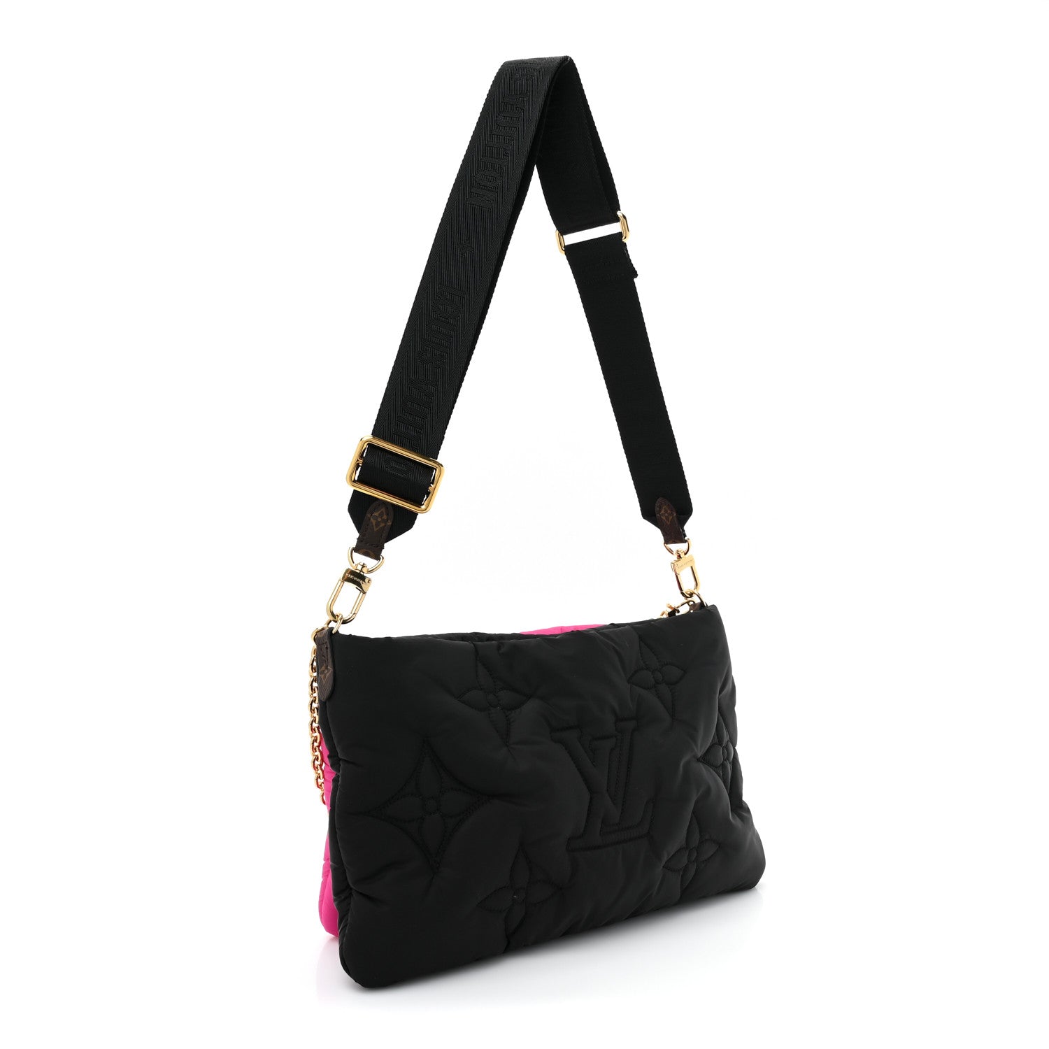 Louis Vuitton Econyl Monogram Pillow Maxi Multi Pochette Accessories Black Fuchsia 3 of 9