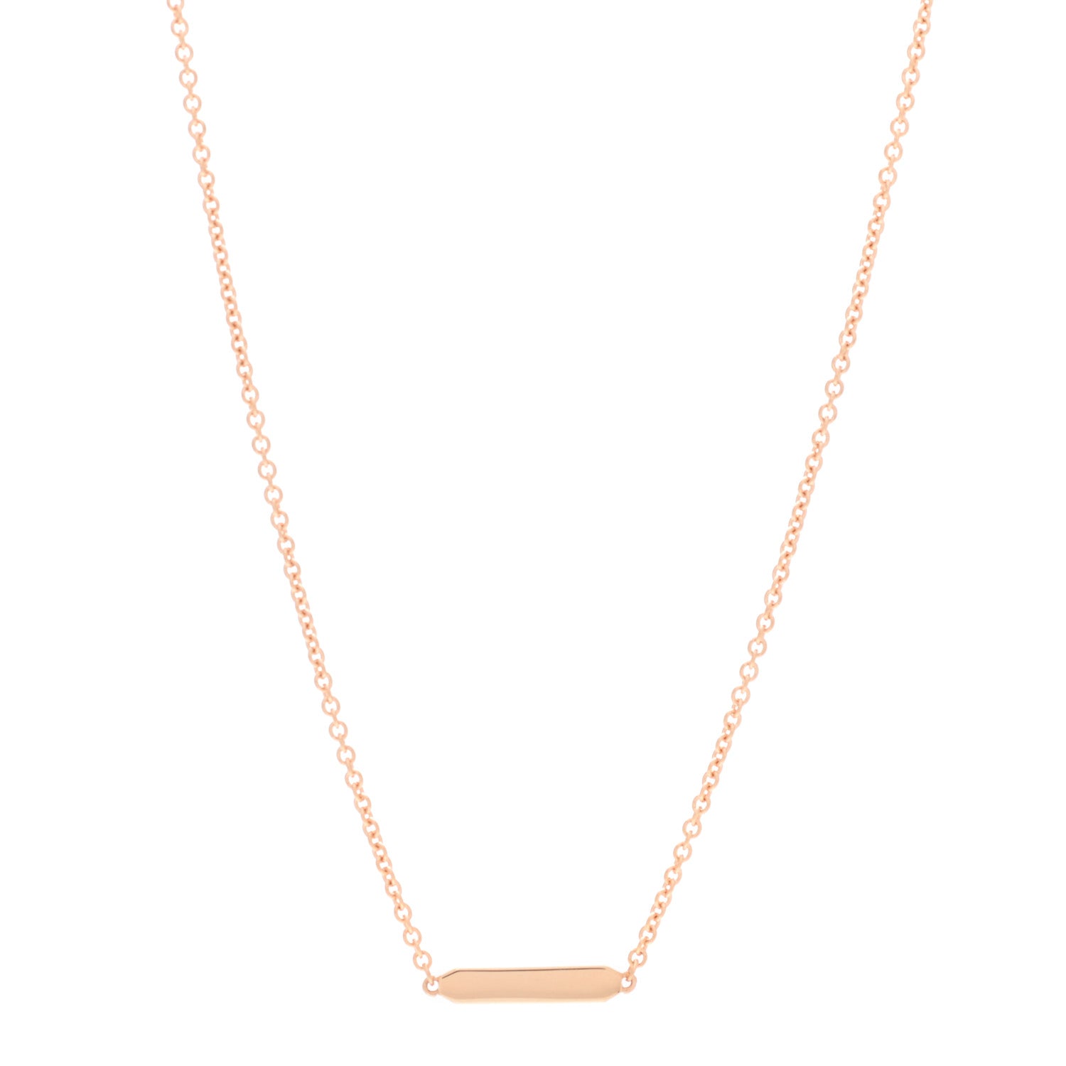 Tiffany 18K Rose Gold Tag Chain Necklace 1 of 5