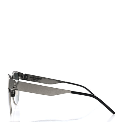 Saint Laurent Aged Metal Cat Eye SLM43 Sunglasses Silver 3 of 7