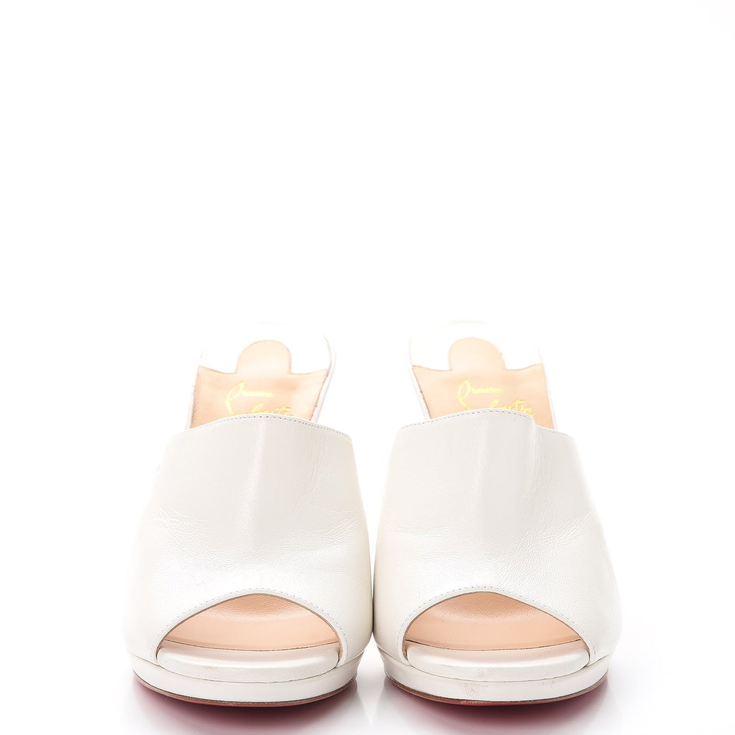 Nappa Pigamule 100 Slide Sandals 38 White
