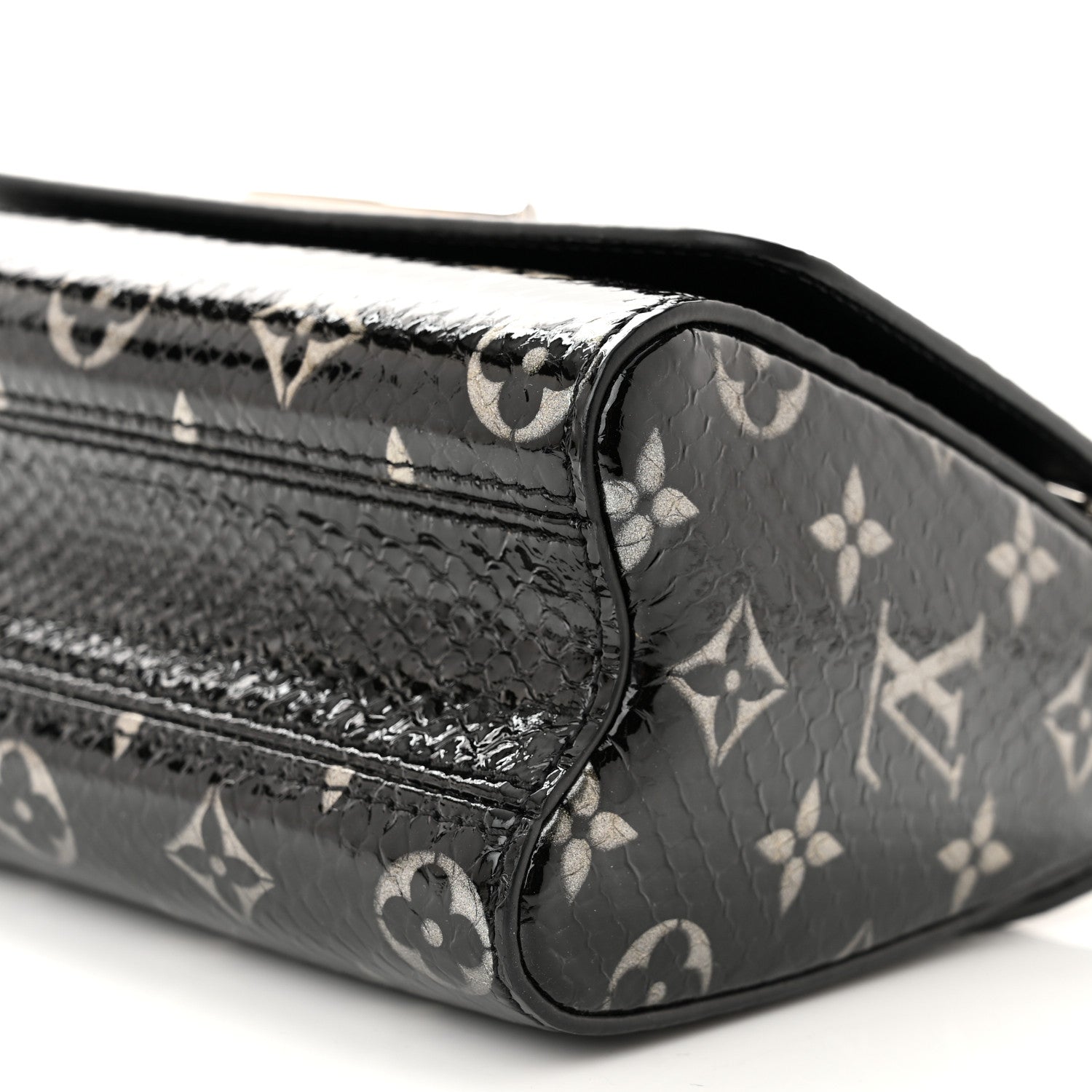 Louis Vuitton Snakeskin Monogram Twist Shoulder Bag PM Black 10 of 10