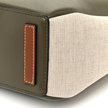 Loewe Calfskin Linen Mini Lazo Tote Khaki Green 9 of 9