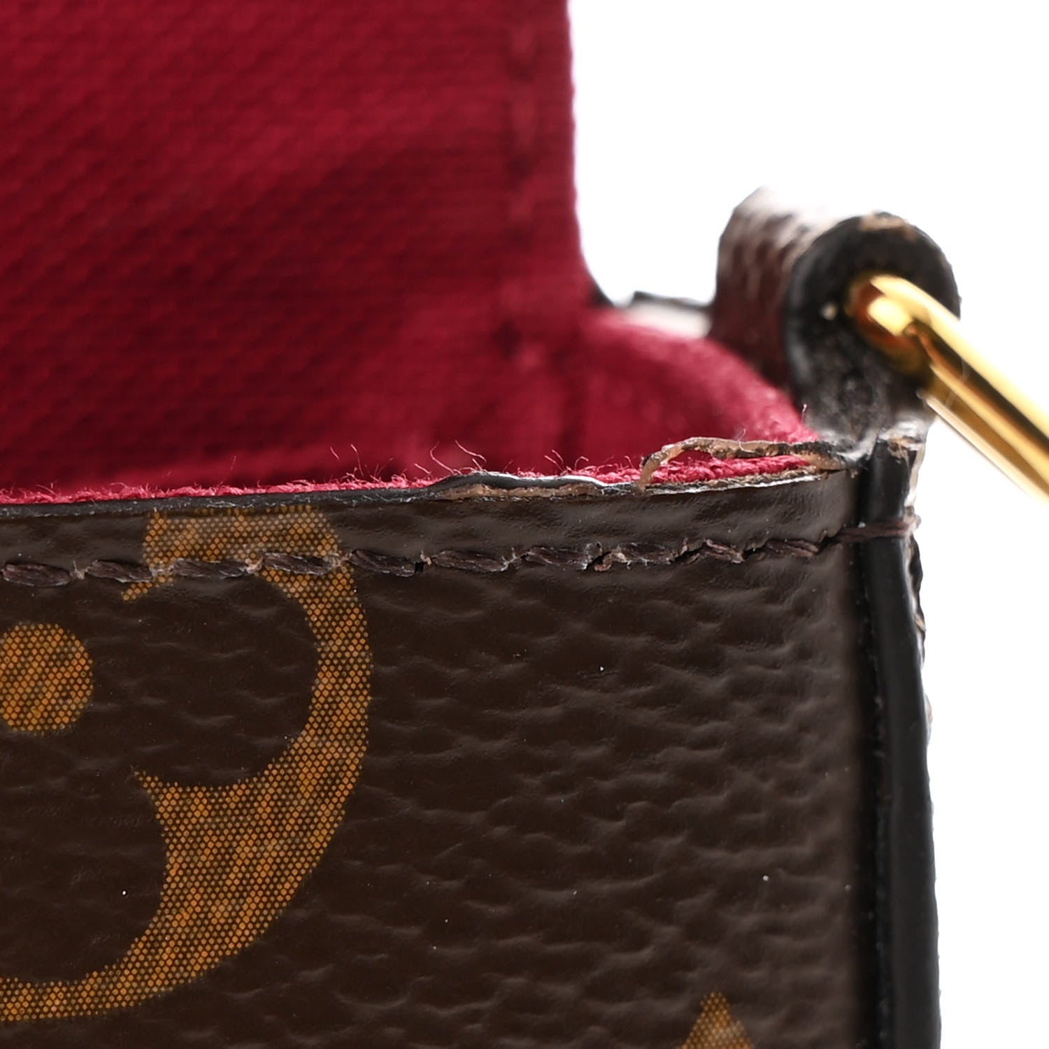 Louis Vuitton Monogram Pochette Felicie Chain Wallet Fuchsia 14 of 16