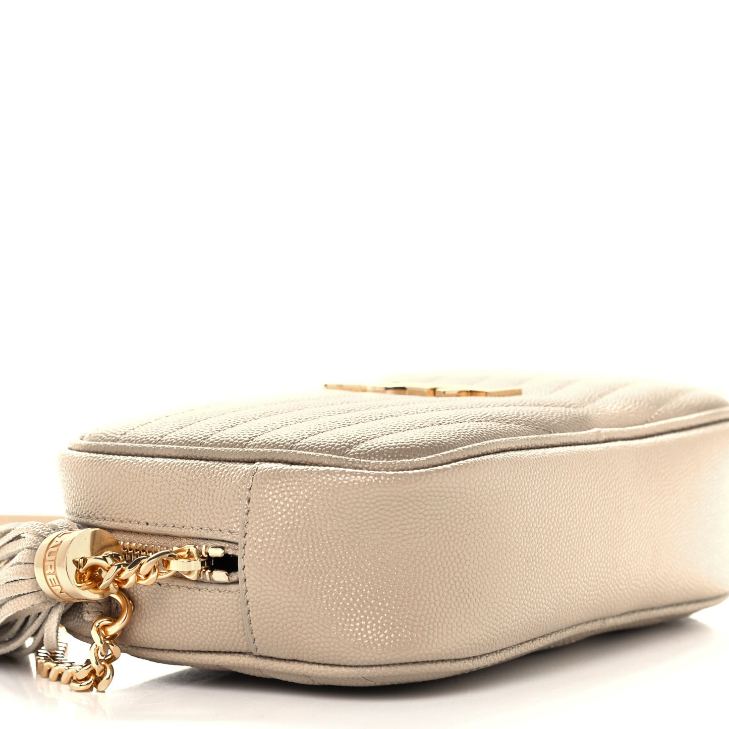 Grain De Poudre Matelasse Monogram Mini Lou Camera Bag Dark Beige