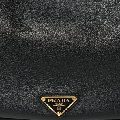 Prada Soft Calfskin Darling Shoulder Bag Black 7 of 9