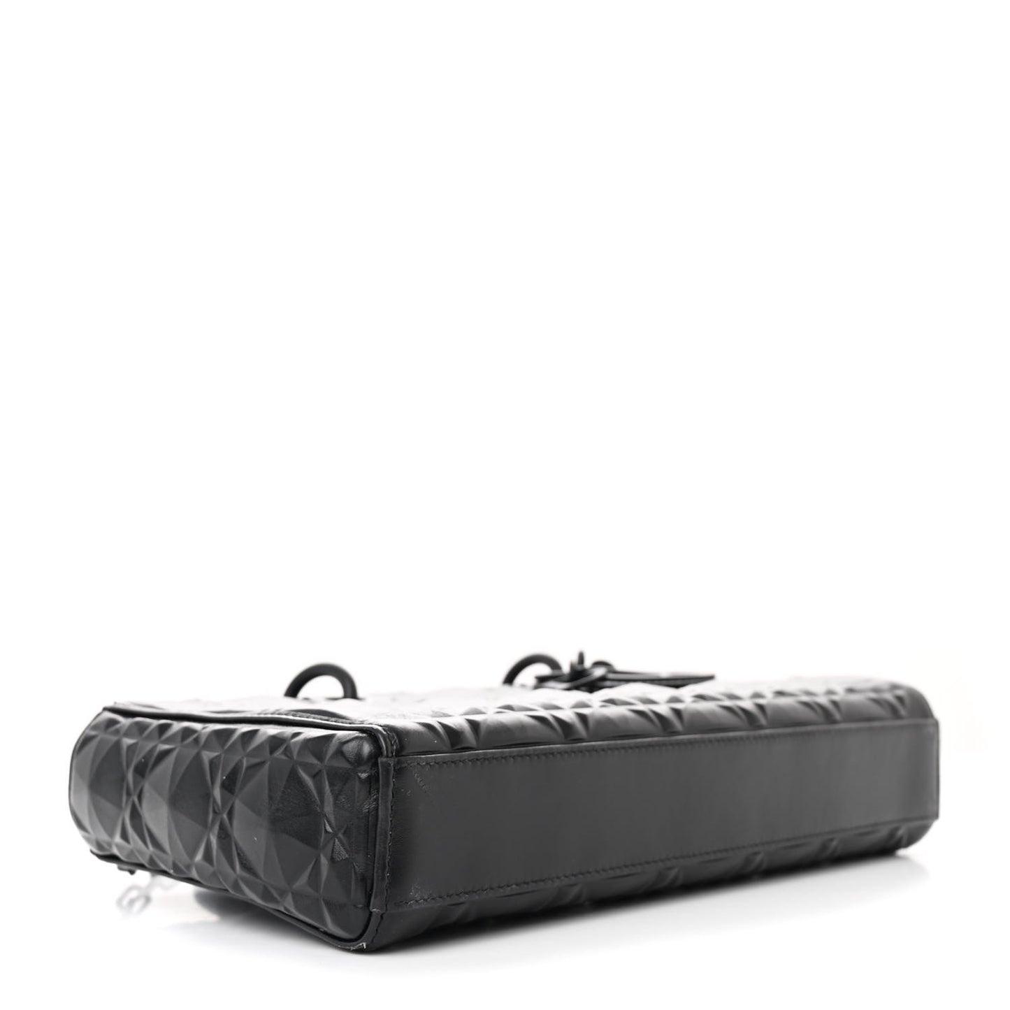 Calfskin Cannage Diamond Medium Lady D-Joy Black