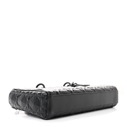 Christian Dior Calfskin Cannage Diamond Medium Lady D-Joy Black 4 of 14