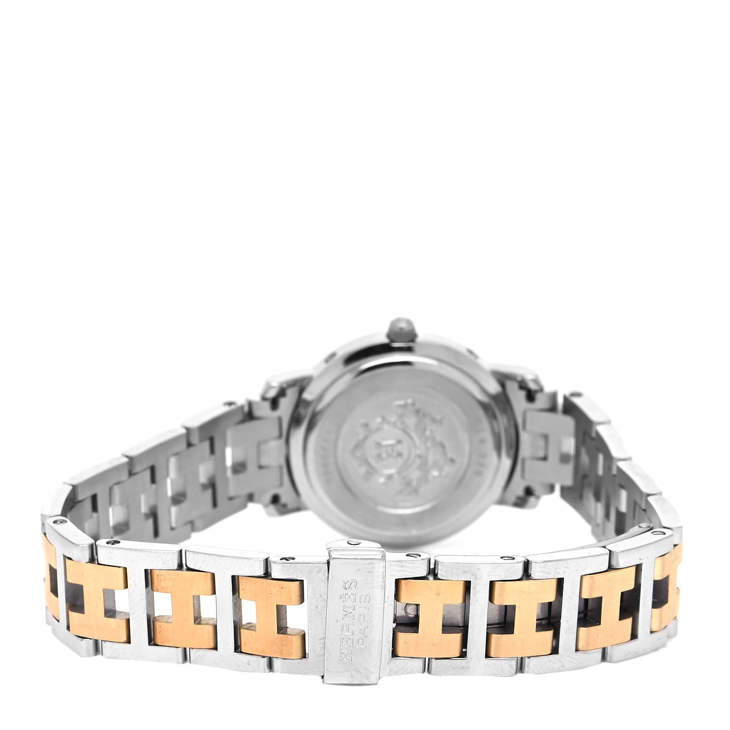 Hermes Stainless Steel 24mm Clipper Quartz Watch Gold 3 of 5