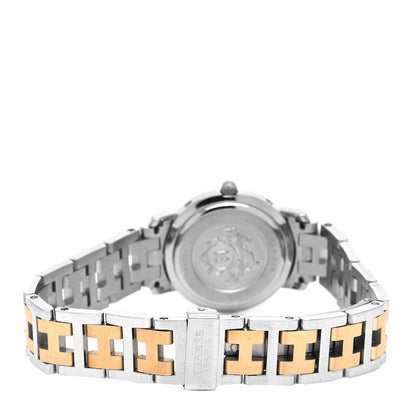 Hermes Stainless Steel 24mm Clipper Quartz Watch Gold 3 of 5