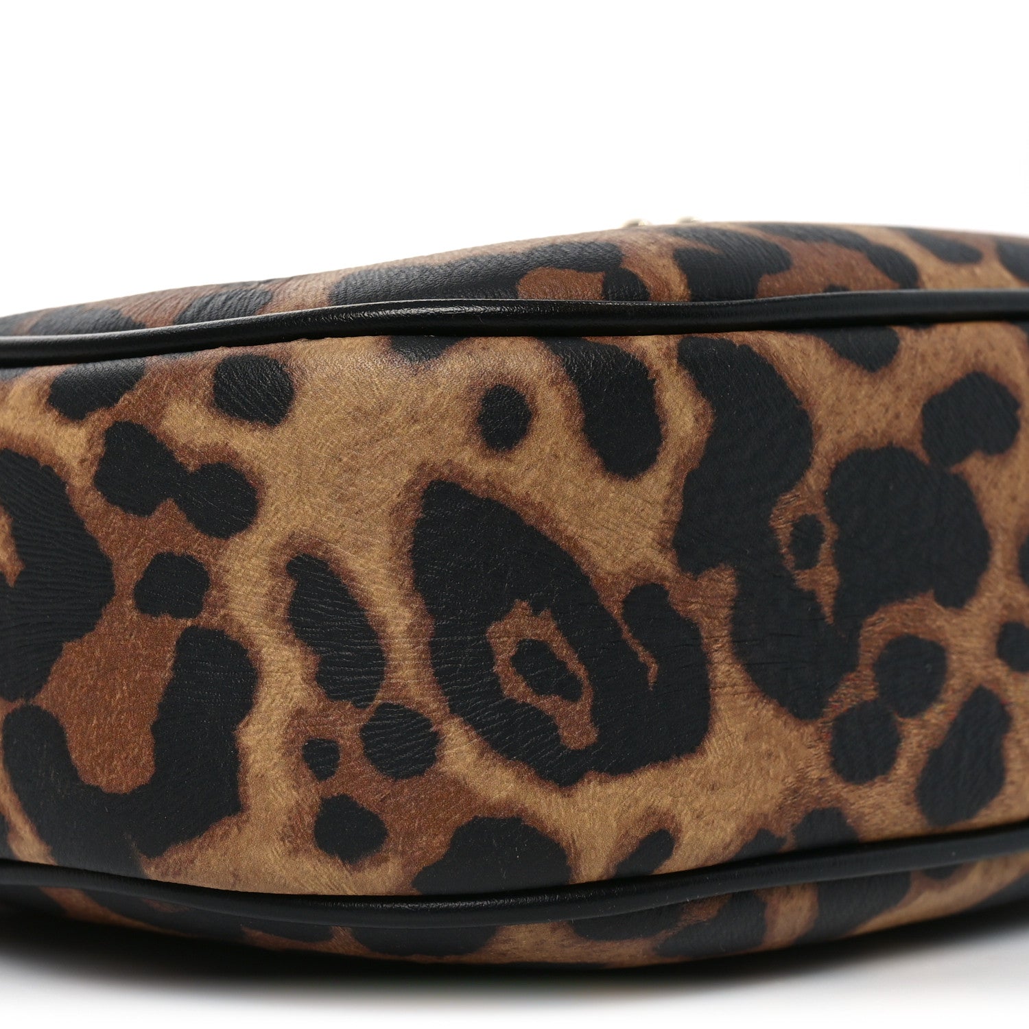 Christian Louboutin Calfskin Leopard Print Mini Carasky Shoulder Bag Black 8 of 9