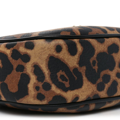 Christian Louboutin Calfskin Leopard Print Mini Carasky Shoulder Bag Black 8 of 9