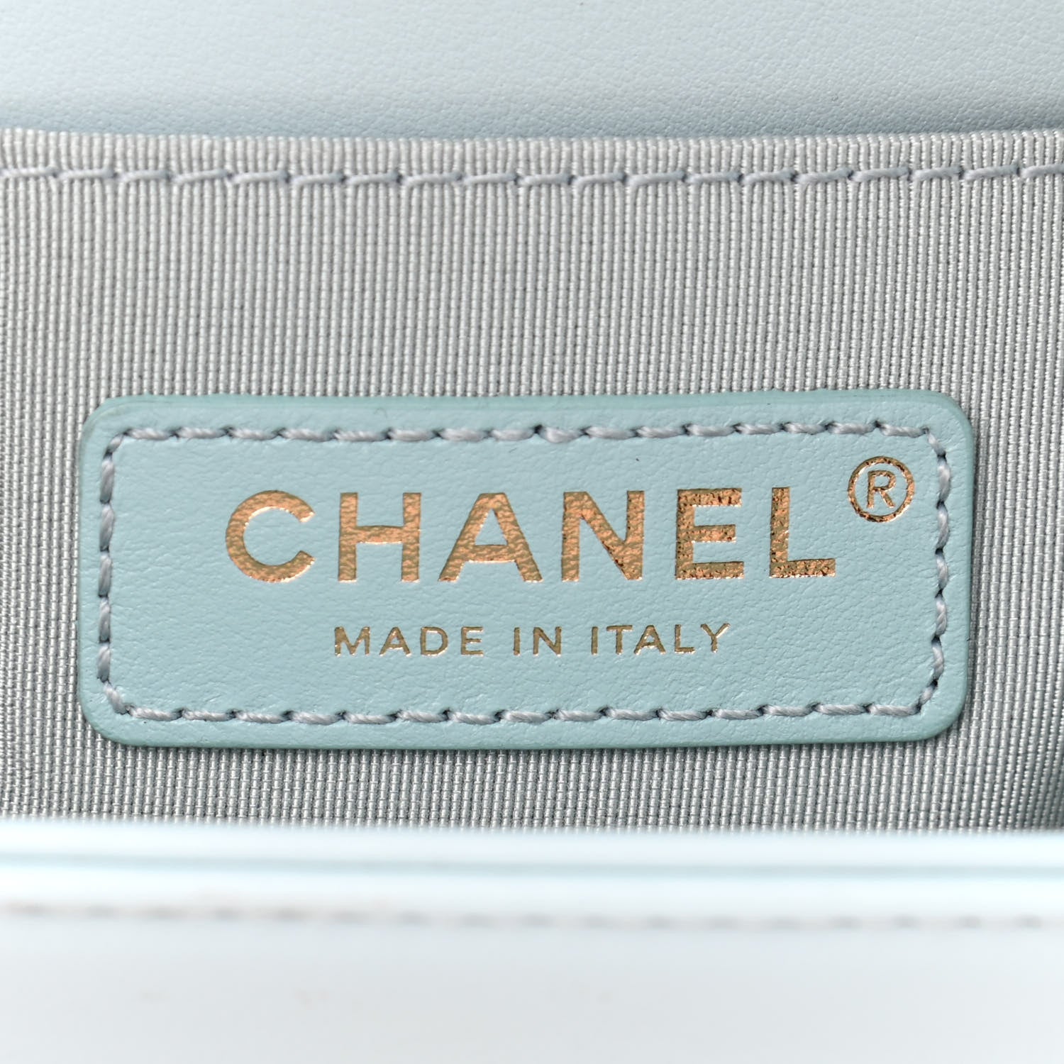 Chanel Calfskin Chevron Embroidered Small Boy By The Sea Flap Light Blue 6 of 10