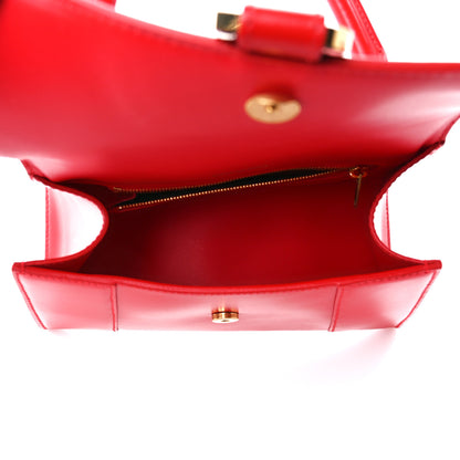 Balenciaga Shiny Box Calfskin Small Hourglass Top Handle Bag Bright Red 5 of 9