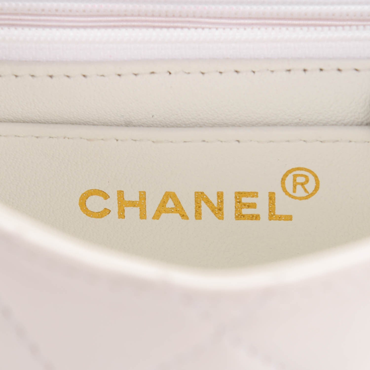 Chanel Lambskin Quilted Bekko Resin Mini Square Flap White 6 of 11