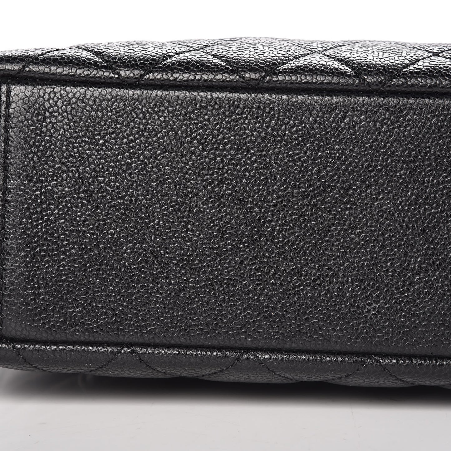 Caviar Quilted Petit Shopping Tote PST Black