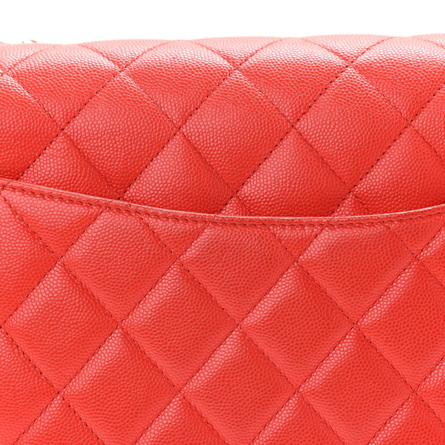 Chanel Caviar Quilted Jumbo Double Flap Red 12 of 12