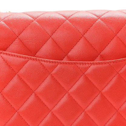 Chanel Caviar Quilted Jumbo Double Flap Red 12 of 12