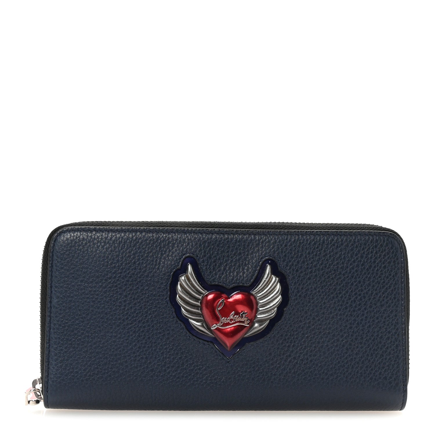Christian Louboutin Calfskin Mexiloubi Panettone Zip Around Wallet Nuit 1 of 7