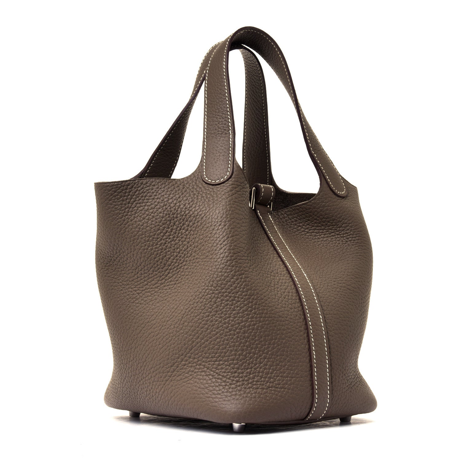Hermes Taurillon Clemence Picotin Lock 18 PM Etoupe 2 of 5