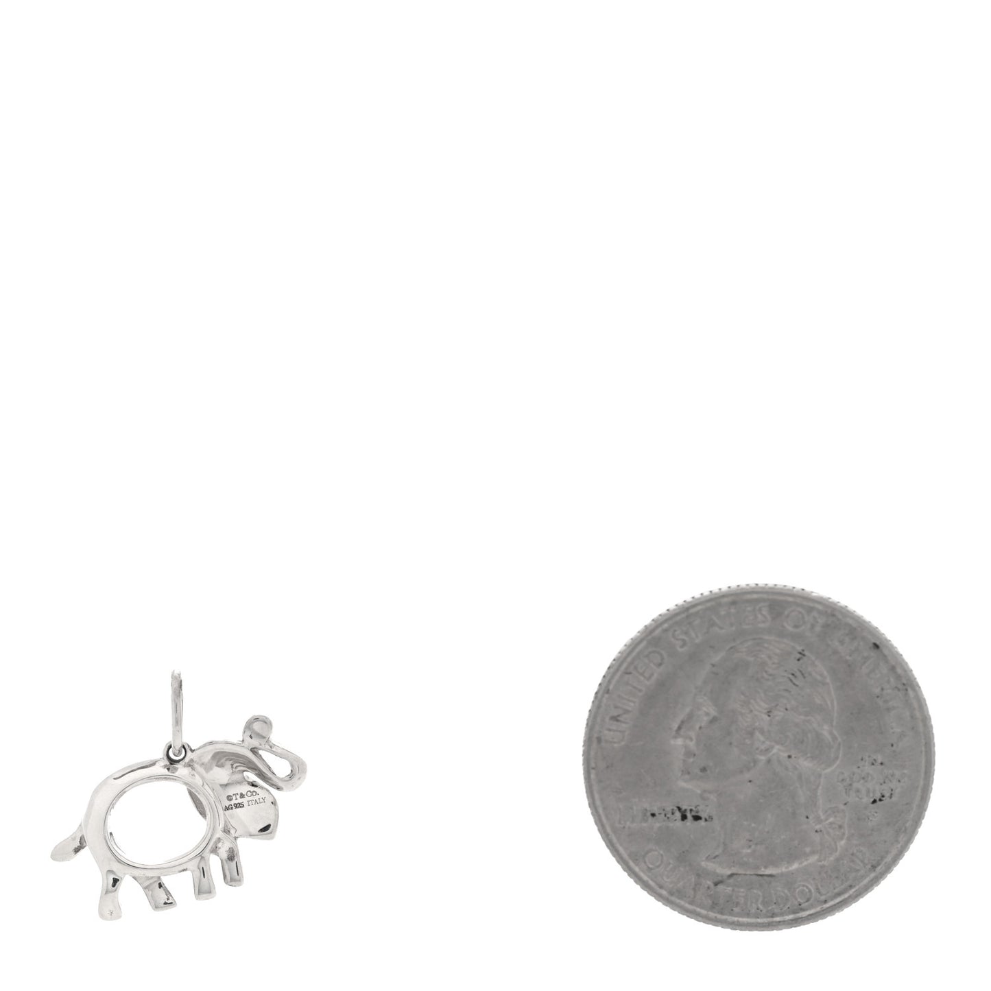 Sterling Silver Tsavorite Save the Wild Elephant Charm