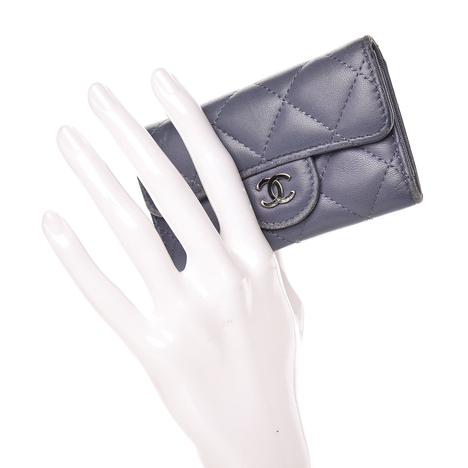 Chanel Lambskin Quilted 6 Key Holder Lavender 2 of 18