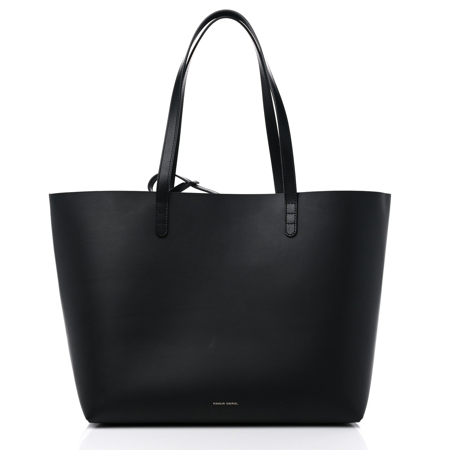Mansur Gavriel Calfskin Large Shopping Tote Black Flamma 3 of 11
