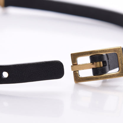 Christian Dior Calfskin J'Adior Logo Choker Necklace Black 5 of 8
