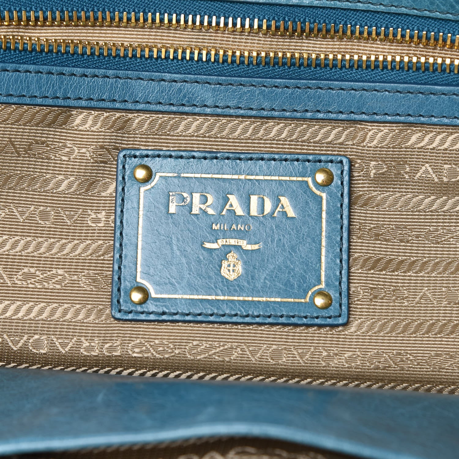 Prada Vitello Shine Top Handle Tote Turchese 7 of 11