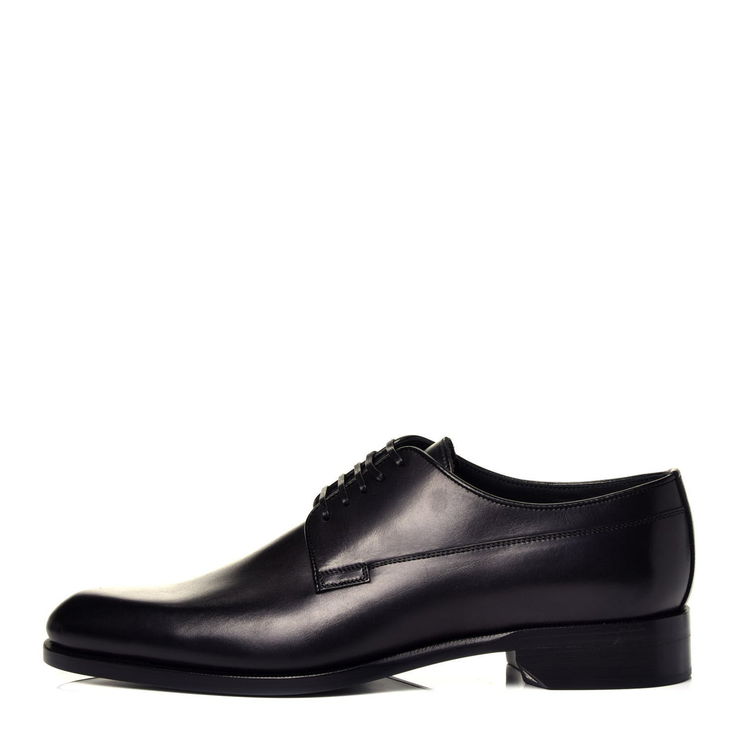 Brushed Calfskin Derby Shoes 40.5 Black