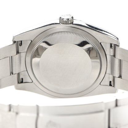 Rolex Stainless Steel 18K White Gold 36mm Oyster Perpetual Watch Silver 116034 4 of 6