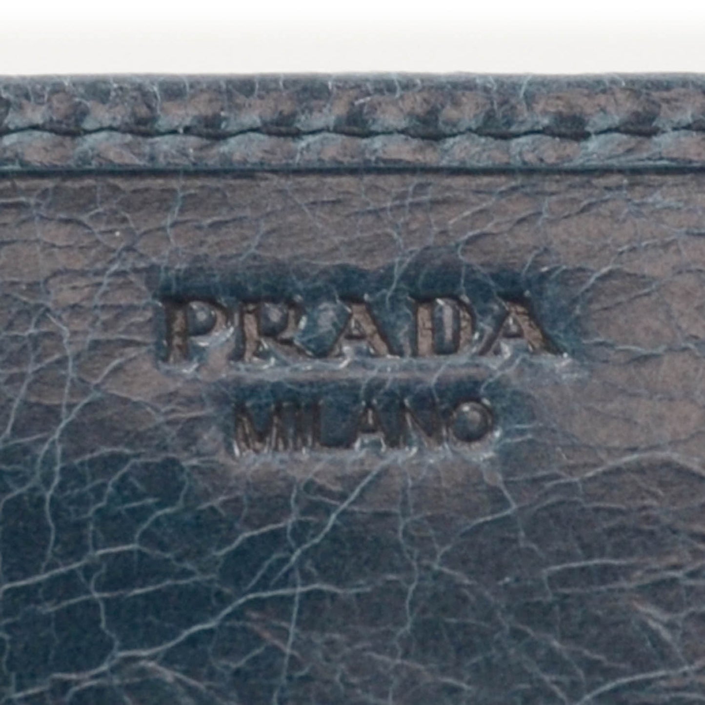 Vitello Shine Flap Wallet Denim