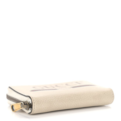 Gucci Calfskin Logo Zip Around Card Case White 4 of 7